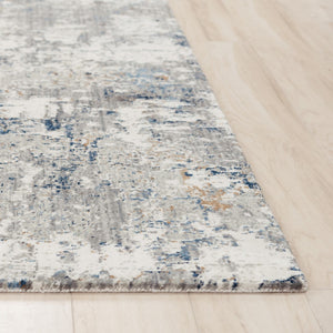 Alora Decor Antonela Gray Abstract Area Rug In Gray & Blue — Durable 100% Recycled Polyester, Soft Hand-Finished Look 8' x 10' 11911974704540810