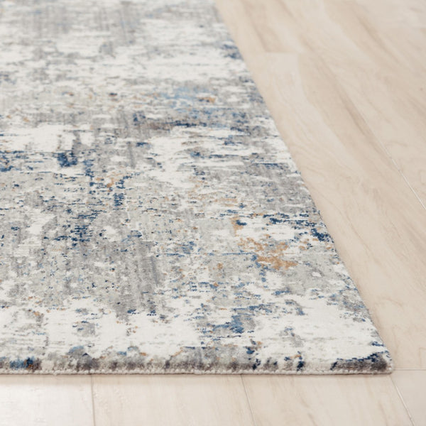 Alora Decor Antonela Gray Abstract Area Rug In Gray & Blue — Durable 100% Recycled Polyester, Soft Hand-Finished Look 8' x 10' 11911974704540810