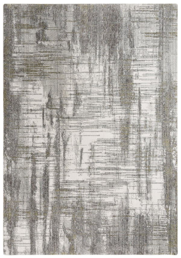 Alora Decor Antonela Runner Rug 2'6"X8' Modern-Transitional Abstract In Beige Ivory Blue, 100% Recycled Polyester Soft Finish 11911974800332608