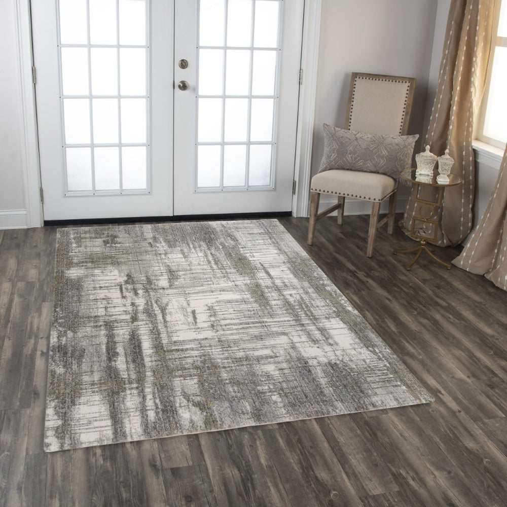 Alora Decor Antonela Modern Gray Abstract Rug — Sustainable 100% Recycled Polyester, Hand-Sheared Luxury Finish 10' x 13' 11911974800330113