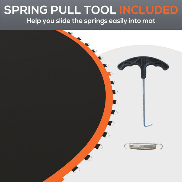 English Elm Soozier 12 Foot Round Trampoline Replacement Mat Uv Polypropylene 72 V-ring W2225P200521