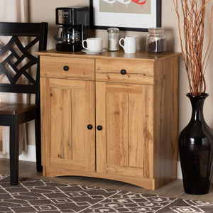 Baxton Studio Baxton Studio Lauren Modern Oak Brown Buffet Cabinet - Elegant Storage Solution for Kitchen & Dining DR 883400-Wotan Oak