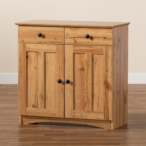 Baxton Studio Baxton Studio Lauren Modern Oak Brown Buffet Cabinet - Elegant Storage Solution for Kitchen & Dining DR 883400-Wotan Oak