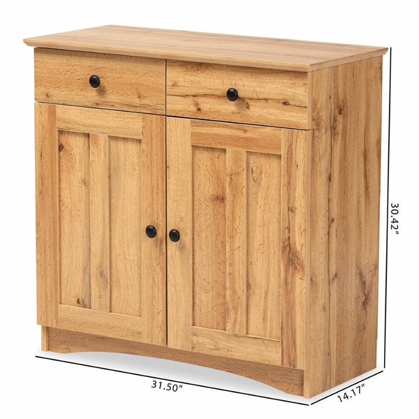 Baxton Studio Baxton Studio Lauren Modern Oak Brown Buffet Cabinet - Elegant Storage Solution for Kitchen & Dining DR 883400-Wotan Oak