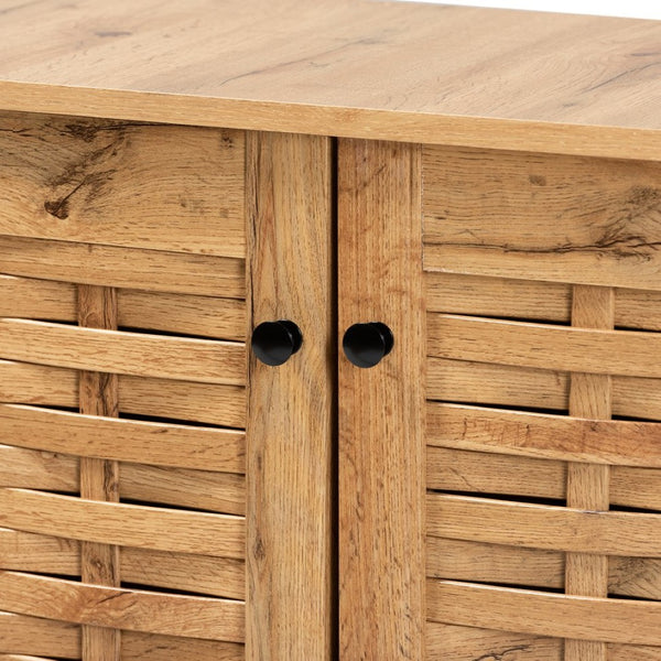 Baxton Studio Baxton Studio Winda Modern Oak Brown Shoe Cabinet - Stylish Storage Solution for Tidy Entryways 2-door SC864572 B-Wotan Oak