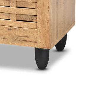 Baxton Studio Baxton Studio Winda Modern Oak Brown Shoe Cabinet - Stylish Storage Solution for Tidy Entryways 2-door SC864572 B-Wotan Oak
