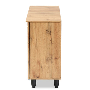 Baxton Studio Baxton Studio Winda Modern Oak Brown Shoe Cabinet - Stylish Storage Solution for Tidy Entryways 3-door SC864573 B-Wotan Oak