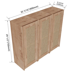English Elm 36" Bathroom Side Cabinet - Modern Wall-Mounted Design With Soft-Close Doors For Organized Storage W999S00339
