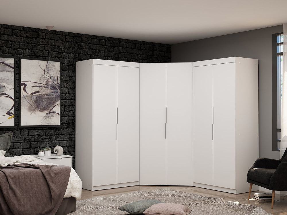 Manhattan Comfort Mulberry Contemporary - Modern Wardrobe/ Armoire/ Closet White 119GMC1
