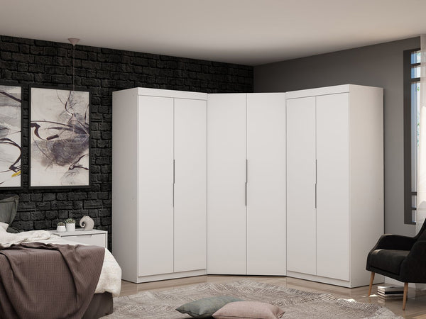 Manhattan Comfort Mulberry Contemporary - Modern Wardrobe/ Armoire/ Closet White 119GMC1