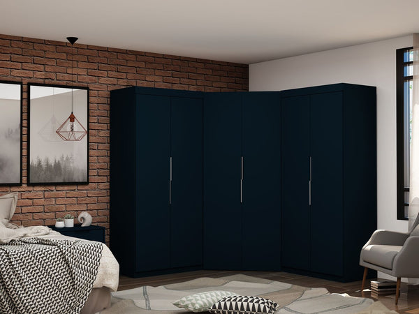 Manhattan Comfort Mulberry Contemporary - Modern Wardrobe/ Armoire/ Closet Tatiana Midnight Blue 119GMC4