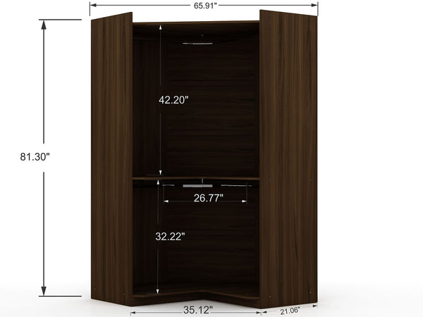 Manhattan Comfort Mulberry Contemporary - Modern Wardrobe/ Armoire/ Closet Brown 119GMC5