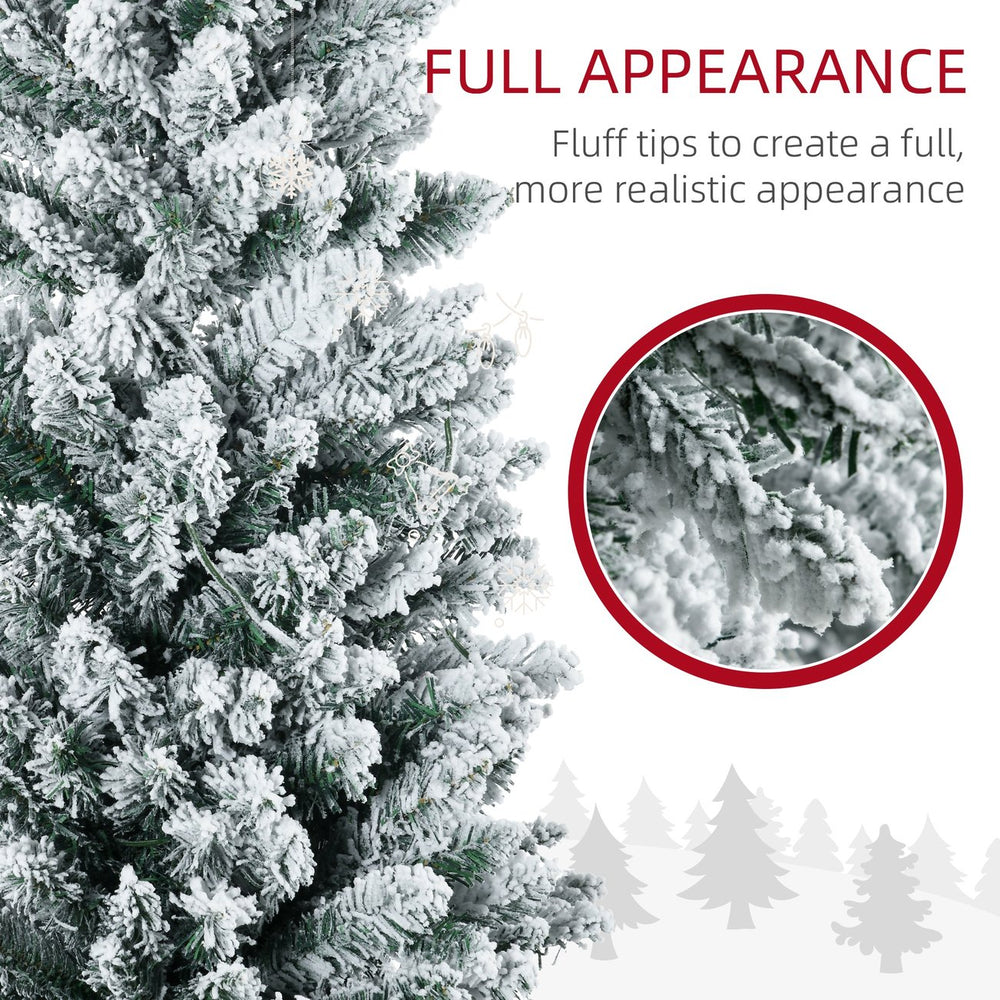 English Elm Homcom 6' Slim Pre-Lit Noble Fir Christmas Tree With 170 Warm White Leds - Perfect For Small Spaces! W2225P249654
