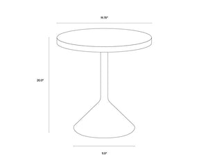 Sunpan Laszilo End Table - High Gloss Blue Ombre Base with Unique Grey Concrete Top for Stylish Spaces