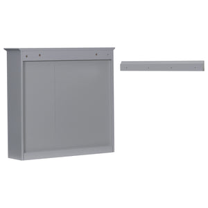 English Elm 30'' Modern Bathroom Vanity Set With Mirror, Stylish Freestanding Cabinet, Ample Storage & Sink SW000127AAE-1