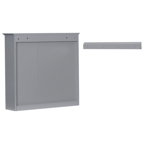 English Elm 30'' Modern Bathroom Vanity Set With Mirror, Stylish Freestanding Cabinet, Ample Storage & Sink SW000127AAE-1