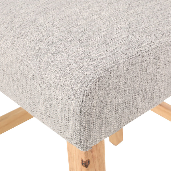 English Elm Christopher Knight Home® - Vienna Tufted Wingback Counter Stools Set of 2 — Elegant Fabric Seating, Button-Tufted Comfort, Durable Rubberwood Frame Light Grey+Natural 64853.00LGRY