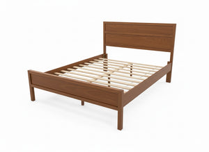 English Elm Maddox Modern Wood King Panel Bed – Sleek Design, Durable Build & Integrated Slat System For Comfort B050P396159