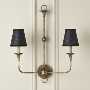 Marble Tapered Chandelier Shade - Artisanal Marbleized Paper with Grosgrain Ribbons for Elegant Decor