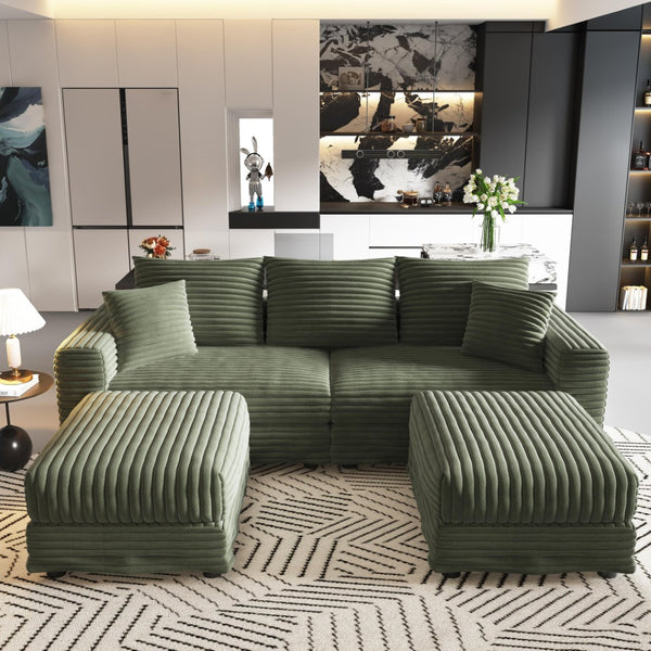 English Elm 82.6"upholstered Velvet Chesterfield Sofa with Button Tufting Nailhead Trim Rolled Arms Green W1885S00352