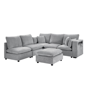 English Elm Swivel Barrel Accent Chair Chenille Tufted Round Club Seat for Living Room Lounge N719S002300E