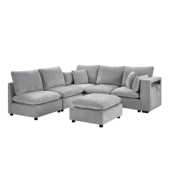 English Elm Swivel Barrel Accent Chair Chenille Tufted Round Club Seat for Living Room Lounge N719S002300E
