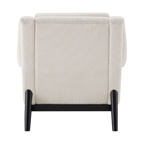 English Elm Modern Boucle Accent Chair Sculpted Flared Arms Birch Legs Mid-century Living Room N723P426251A