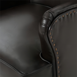 Christopher Knight Home® - Noble House - - Elegant High Back Chair In Dark Brown Pu Leather, Luxurious And Comfortable Design, Dimensions: 31 Inches (Length) X 32.75 Inches (Width) X 41.25 Inches (Height)