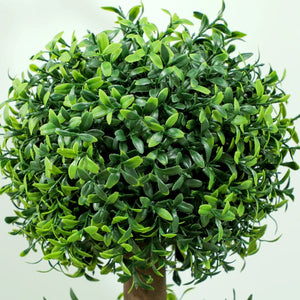 English Elm 2 Faux Boxwood Ball Topiary Trees Uv Resistant Pe Foliage Potted Indoor Outdoor T3971P409970