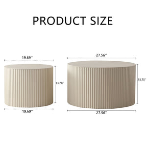 English Elm Round Wood Coffee Table – Elegant Centerpiece For Small Spaces, Fully Assembled, Safe & Stylish Design W3081P255045-GIGA