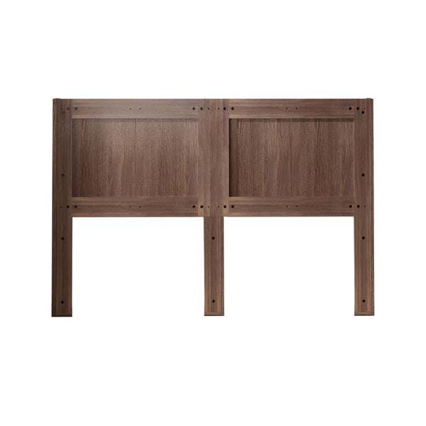 English Elm Modern Fluted Wood Panel King Headboard Wall Mounted Wingback Walnut Bedroom Accent W3520P383461