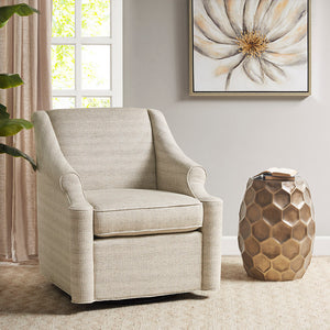 Madison Park Justin Transitional Swivel Glider Chair MP103-0937 Tan