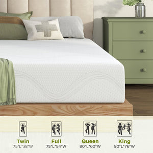 English Elm Twin Green Tea Gel Memory Foam Mattress Certipur Certified Cooling Sleep W2889P433215