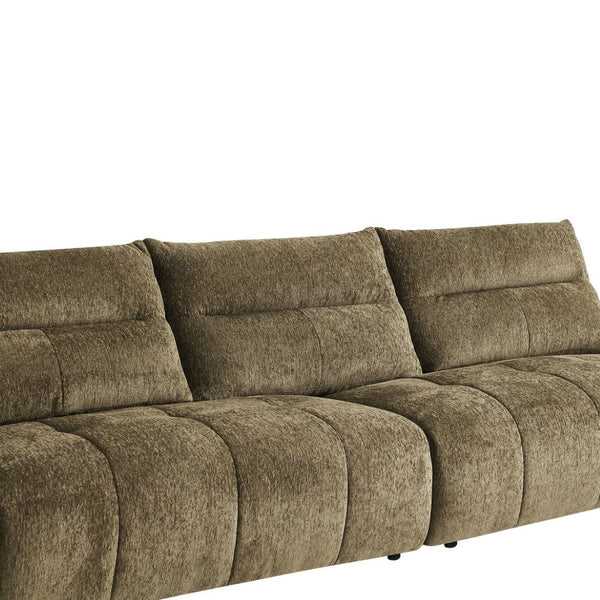 English Elm Premium Chenille High-back Sofa Solid Hardwood Frame Ergonomic Seat for Spacious Living Green W1765S00139