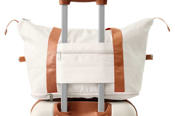 English Elm Hardshell Abs Spinner Luggage Set with Tsa Lock Carry on and Checked Suitcase Trio Brown+White PP309433AAK