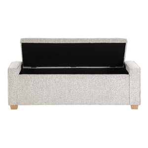OSP Home Furnishings Bethwin Storage Bench Salt and Pepper