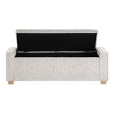 OSP Home Furnishings Bethwin Storage Bench Salt and Pepper