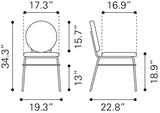 Odessa Dining Chair - Set of 2 Green & Gold 109804 Zuo Modern