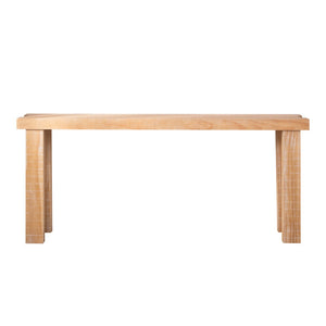 English Elm Rustic Light Wood Narrow Console Table for Entryway Hallway or Behind Sofa W2729P270740