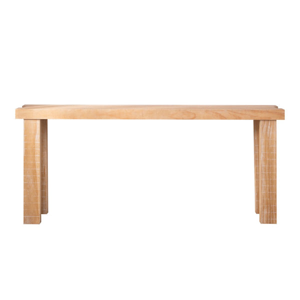 English Elm Rustic Light Wood Narrow Console Table for Entryway Hallway or Behind Sofa W2729P270740