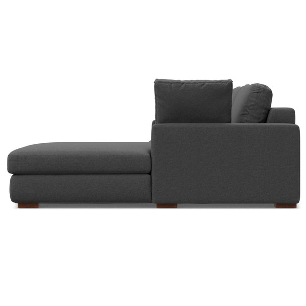 English Elm Charlie Deep Seater Right Sectional Sofa with Oversized Chaise, Eco Performance Fabric, 122" wide Gray B136P199280