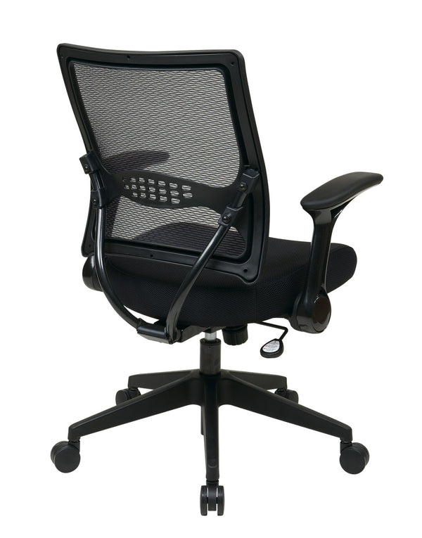 OSP Home Furnishings Professional Airgrid Mesh Manager Chair with Lumbar Support and Ergonomic Synchro Tilt 67-37N1G5