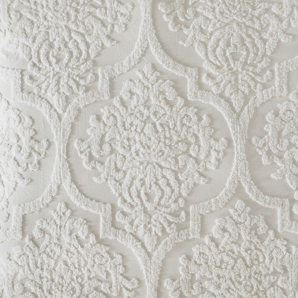 English Elm Full/Queen Viola 3-Piece Tufted Cotton Chenille Damask Duvet Cover Set – Shabby Chic, OEKO-TEX Certified, Button Closure, Easy Care B03597340