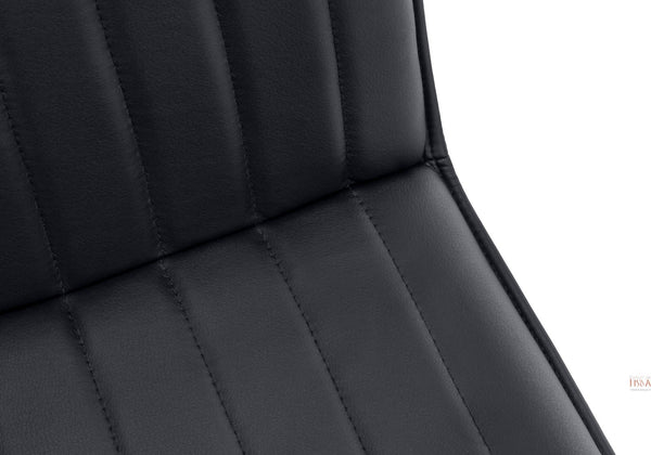 English Elm Dining Chair Set Of 2 - Modern Upholstered Faux Leather Side Chairs For Stylish Dining Spaces B2710P218847