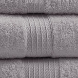 Madison Park Organic Modern/Contemporary 6 Piece Organic Cotton Towel Set MP73-5137 Grey