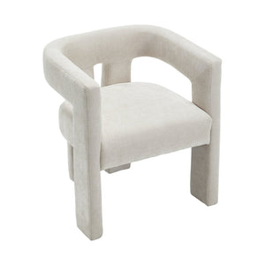 English Elm United We Win Chenille Barrel Accent Armchairs Set of Two for Living Room Dining Beige W1568P389268