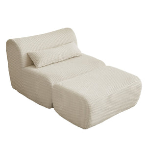 English Elm Loveseat Corduroy Cloud Couch Modular Boneless Design for Relaxed Living Spaces Cream W2339P461296