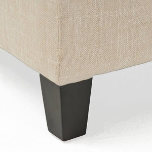English Elm Upholstered Storage Ottoman with Solid Wood Legs Wide Hinged Bench for Living Rooms N757P414088B