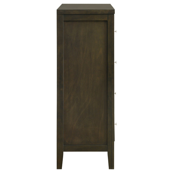 English Elm Clement Dark Cocoa 4-Drawer Chest Of Drawers - Stylish Storage Solution For Modern Bedrooms B062P375566