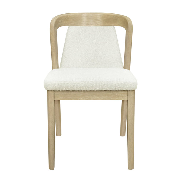 English Elm Christopher Knight Home® - Upholstered Backrest Armless Dining Chairs - Sleek Mid-Century Fabric Seats on Durable Oak Frame, 300lb Capacity Beige,Natural Ash N771P346002A